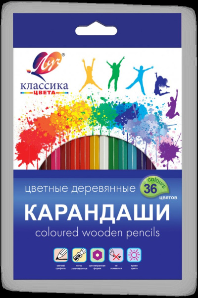 Карандаши Классика 36цв  шестигран.