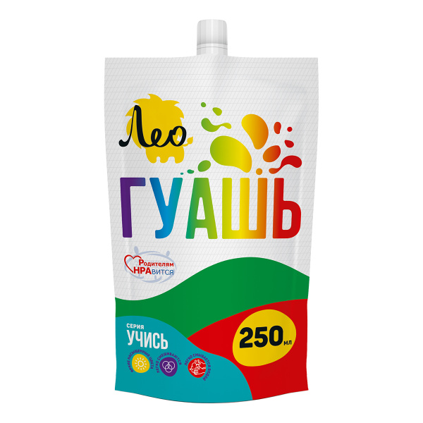 Гуашь 250мл Зелёная, дой-пак