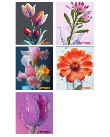 Тетрадь 48л Крупные цветы