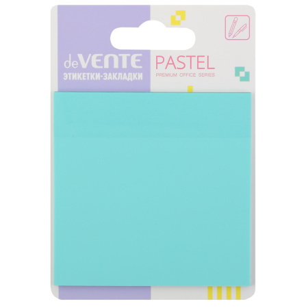 Стикер 76*76мм Pastel изумрудный 50л пластик полупрозрач.