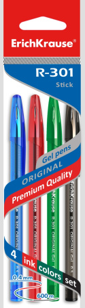 Набор гелевых ручек 4цв. ЕК R-301 Original Gel