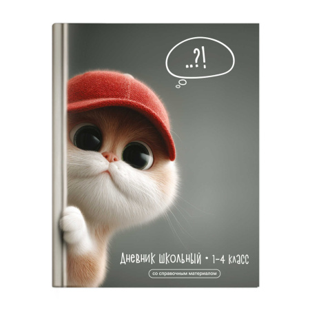 Дневник мл/кл 7БЦ/у. Кот в кепке, фольга