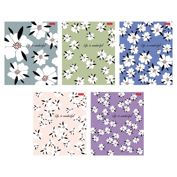 Тетрадь 96л Музыка цветов, тиснение