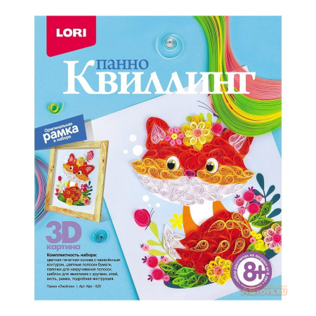 Квиллинг. Панно "Лисёнок"