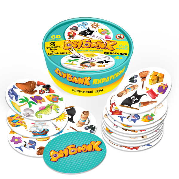 Карты игра Дублик "Пиратский"  60 карточек