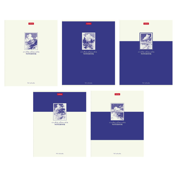 Тетрадь линия 40л Чернильные облака