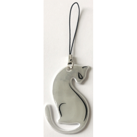 Брелок Светоотражающий Cat белый