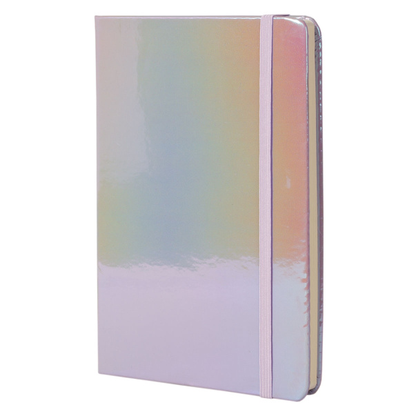 Кн.записная А5 ПВХ  95л Хамелеон, резинка, клетка, сиреневый