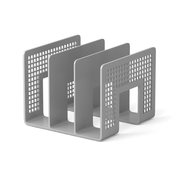 Лоток-подставка вертик 3 отд. серый (для сортировки бумаг)