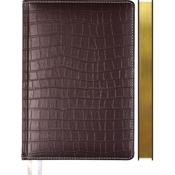 Ежедневник.2026г А5 7Бц Wild тёмно-коричневый, кожзам, поролон, 1