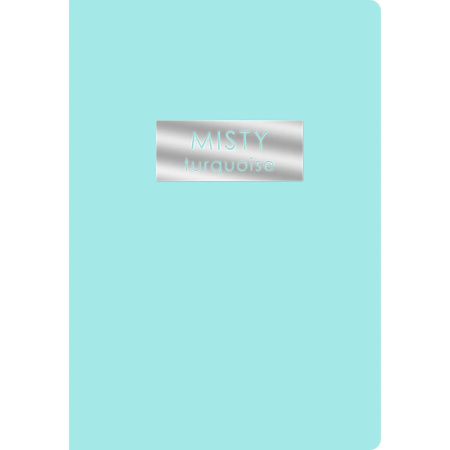 Блокнот А5  48л Misty Turquoise, софт-тач, фольга