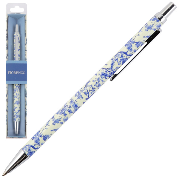 Ручка подар Fiorenzo Blue birds, синяя, футляр