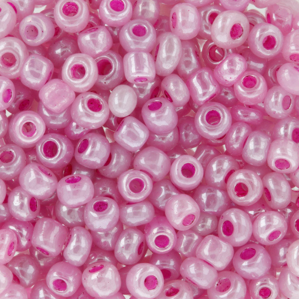 Бисер малиновый 3мм 10гр круглый непрозрачный перламутровый