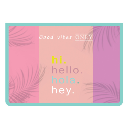 Папка д/тетр А4 на молнии Hello