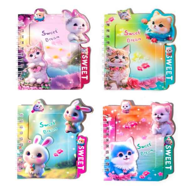 Блокнот/гребень  10*11см  48л Милый зайчик