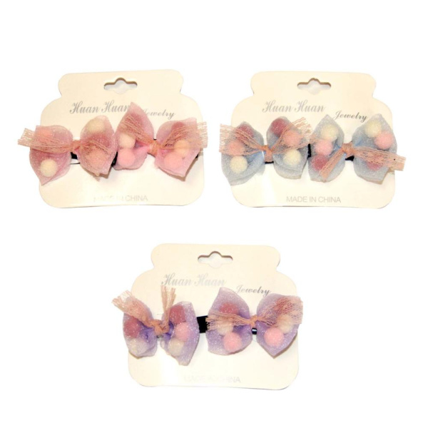 Зажимы д/волос 2в1 Бантик 5см