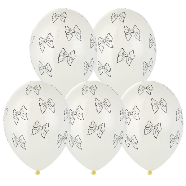 Шар возд шелк Кристалл 36см Бантики (14")