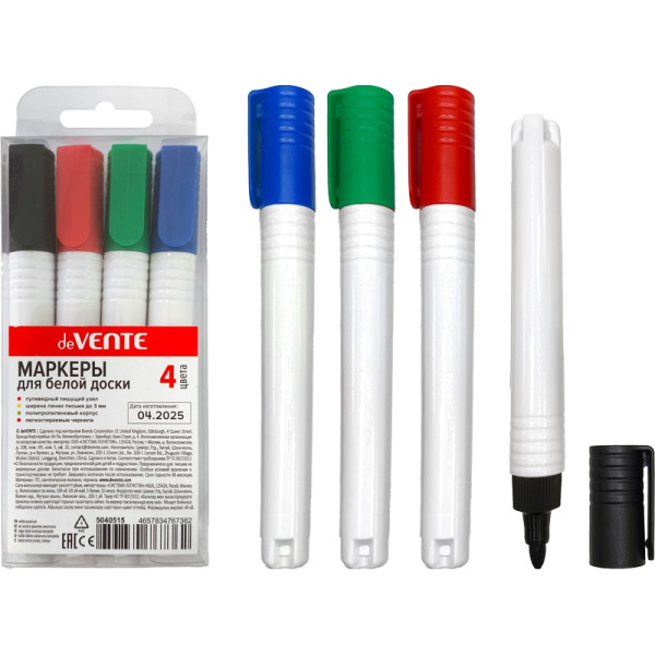 Маркер д/доски  набор 4цв. 3,0мм