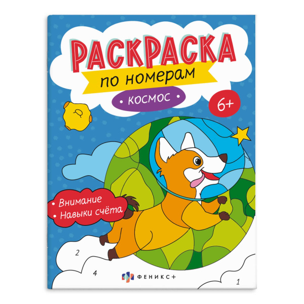 Раскраска по номерам А4 Космос