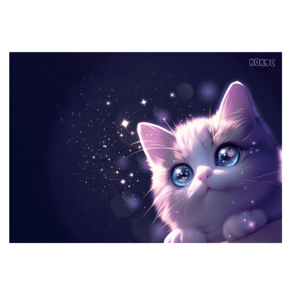 Клеенка д/труда 35*50см Love cat
