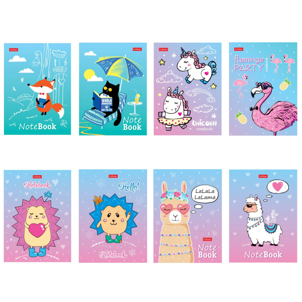 Блокнот А6  24л Милые создания, ассорти