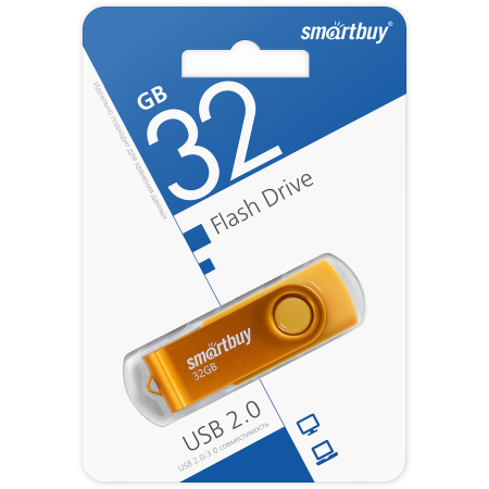 Флэшка 32Gb Twist желтый