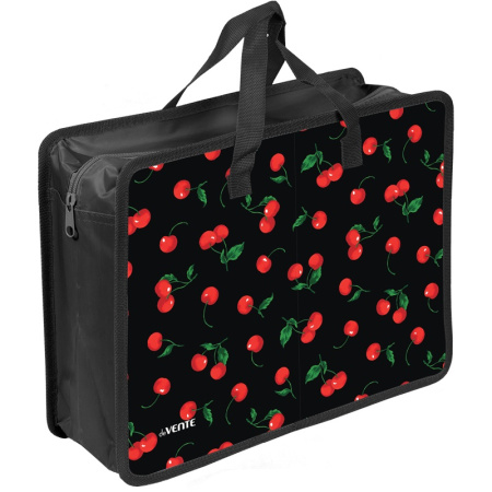 Папка с ручками А4 пластик Very Cherry, широкая боковина