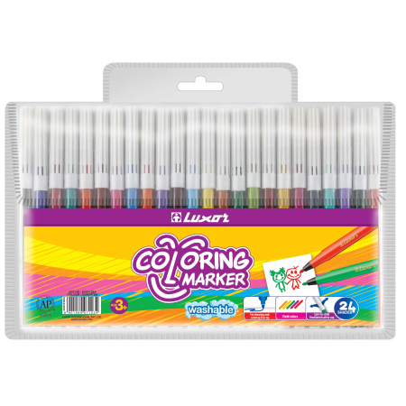 Фломастеры 24цв смываемые