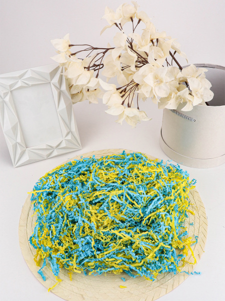 Наполнитель Бумажный Микс Интенсив (желтый, голубой) 100г