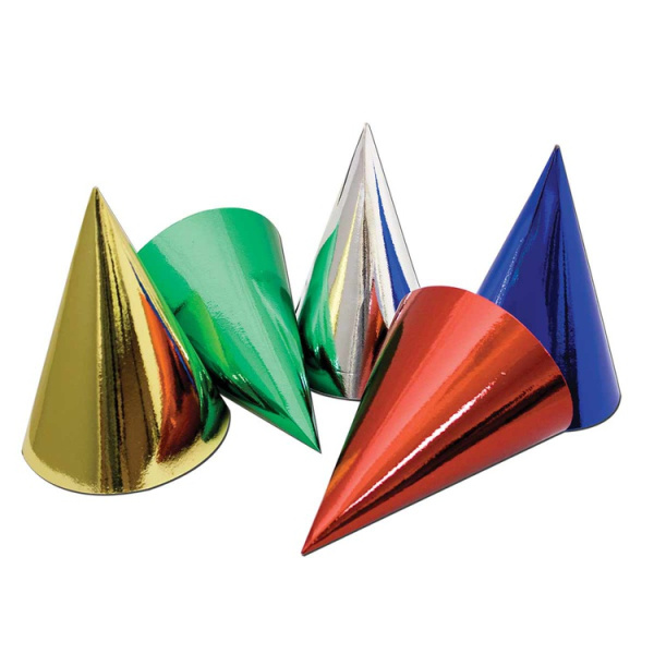 Колпак Праздничный Фольга,  6шт