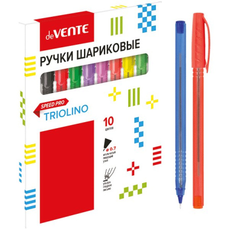 Набор шариковых ручек.10цв. Triolino Translucent