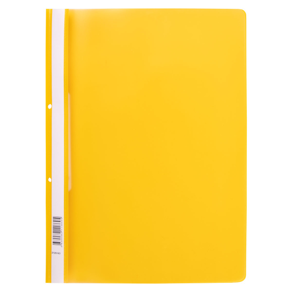 Скоросшиватель пласт.проз.верх_перфор. жёлтый