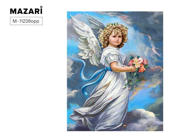 Алмазная мозаика 40*50см Маленький ангел-6, в пакете