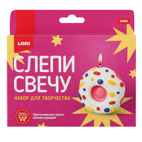 Набор д/творчества Лепим свечи "Пончик"