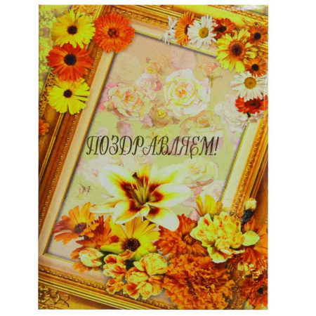 Папка адресная "Поздравляем" рамочка