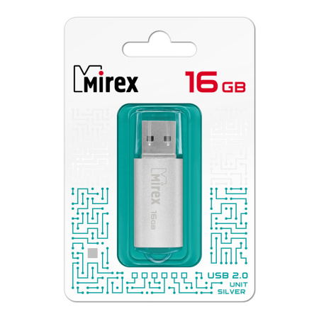 Флэшка 16Gb Unit серебро, метал.корпус