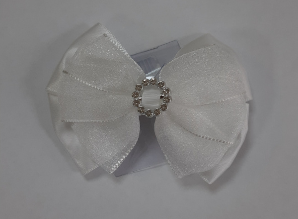 Зажимы д/волос Бант белый
