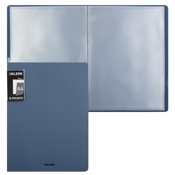 Папка 10 вклад Nude серо-синий