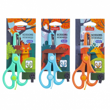 Ножницы  детск. 140мм Лесные, безопасные с усилителем