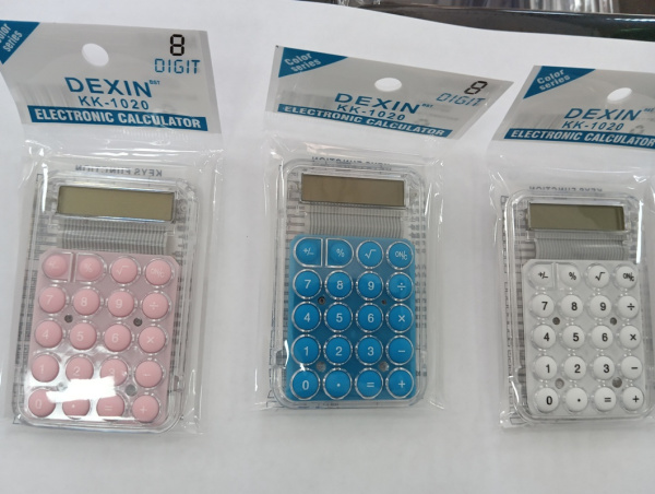 Калькулятор  карман.  8разр. (бел, черн, зелен, сирен.,голуб)