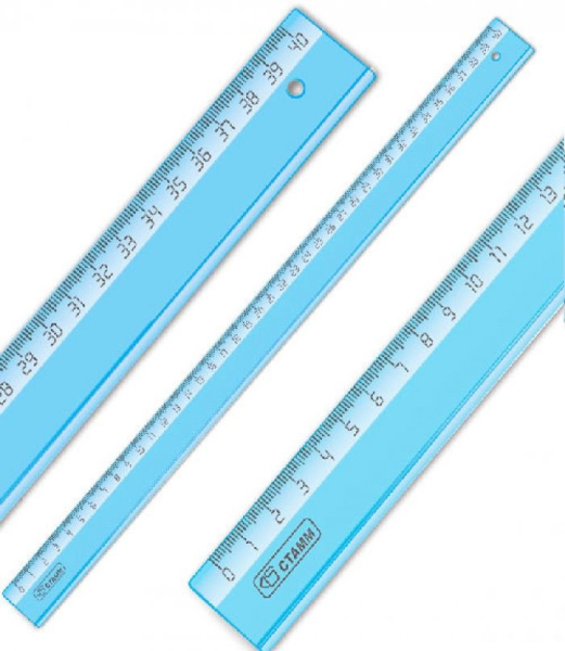 Линейка пластик 40см Cristal