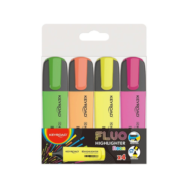 Маркер  текст. набор 4цв. Neon