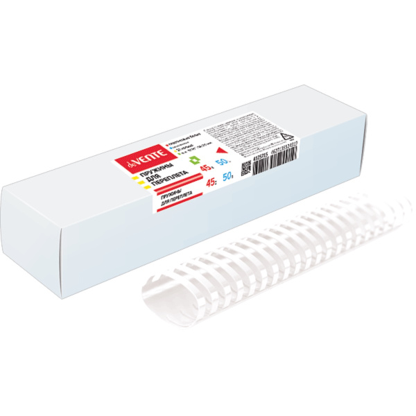 Пружина д/переплета 45мм  белая 50шт/уп