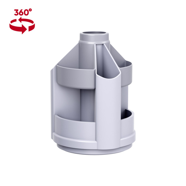 Подставка /канц.принадл. Mini Desk Classic серая, вращ.