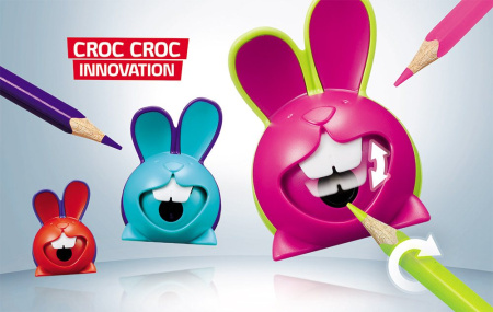 Точилка пластик с контейнером 1отв. Croc Cror Innovation