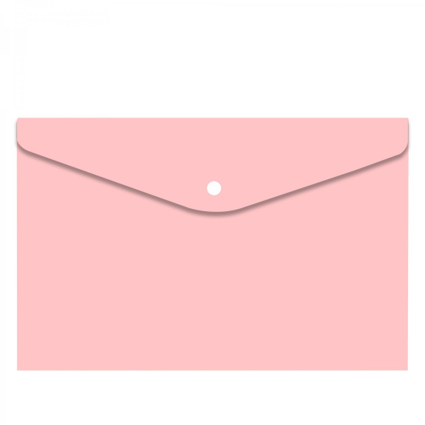 Папка-конверт кнопка А4 Macarons коралловая