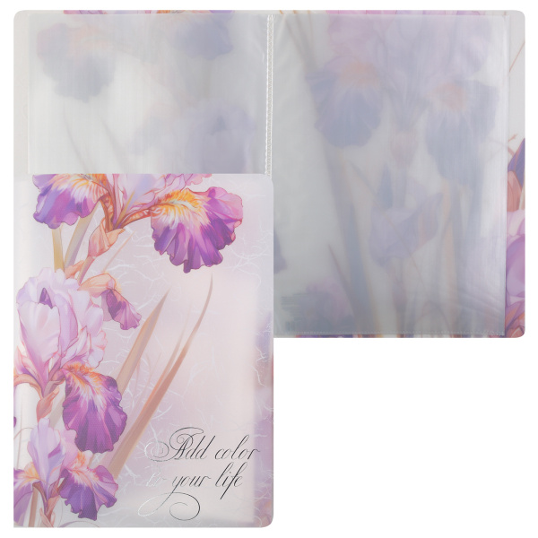 Папка 20 вклад Ирисы полупрозр., волок. структура, фольга