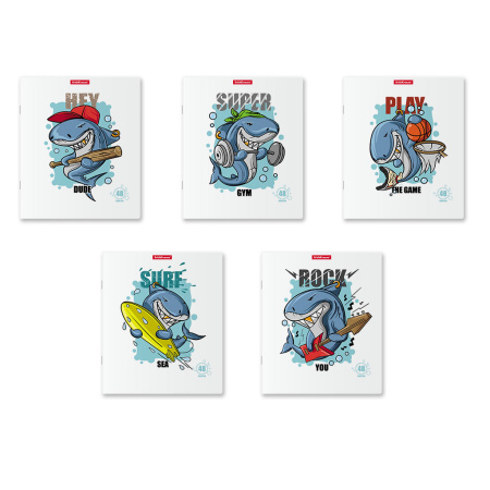 Тетрадь 48л ЕК Crazy Shark