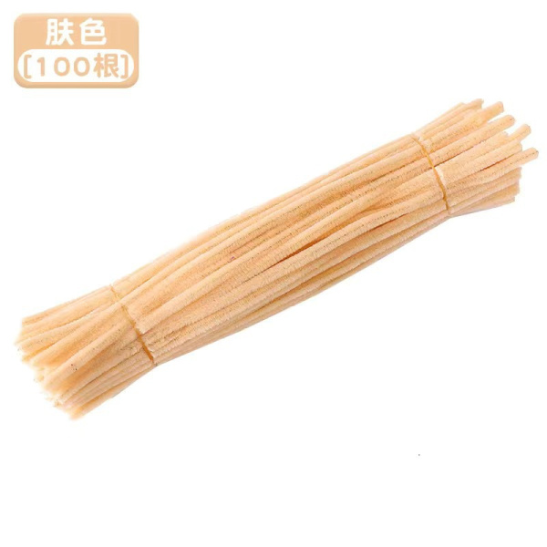 Пушистая проволока 30см/25шт телесный темный