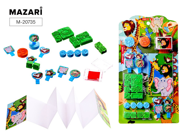 Игра Штампики детские набор 8шт с блокнотом